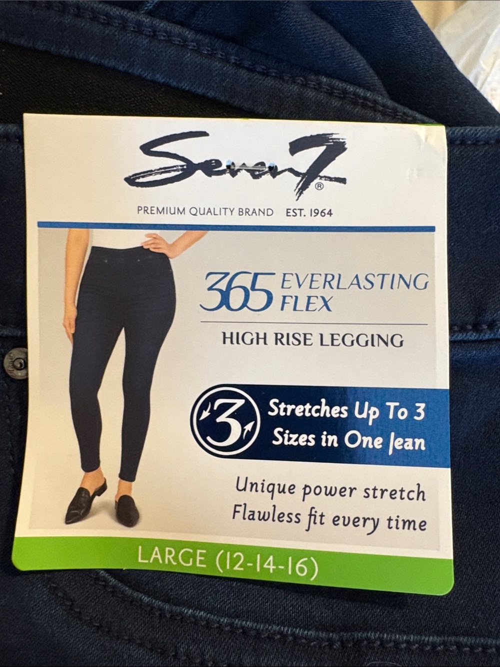 Seven7 Everlasting Flex High Rise Jeggings L (12-14-16) NWT - Picture 2 of 8
